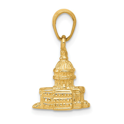 10k 3-D Washington D.C. Capitol Building Pendant