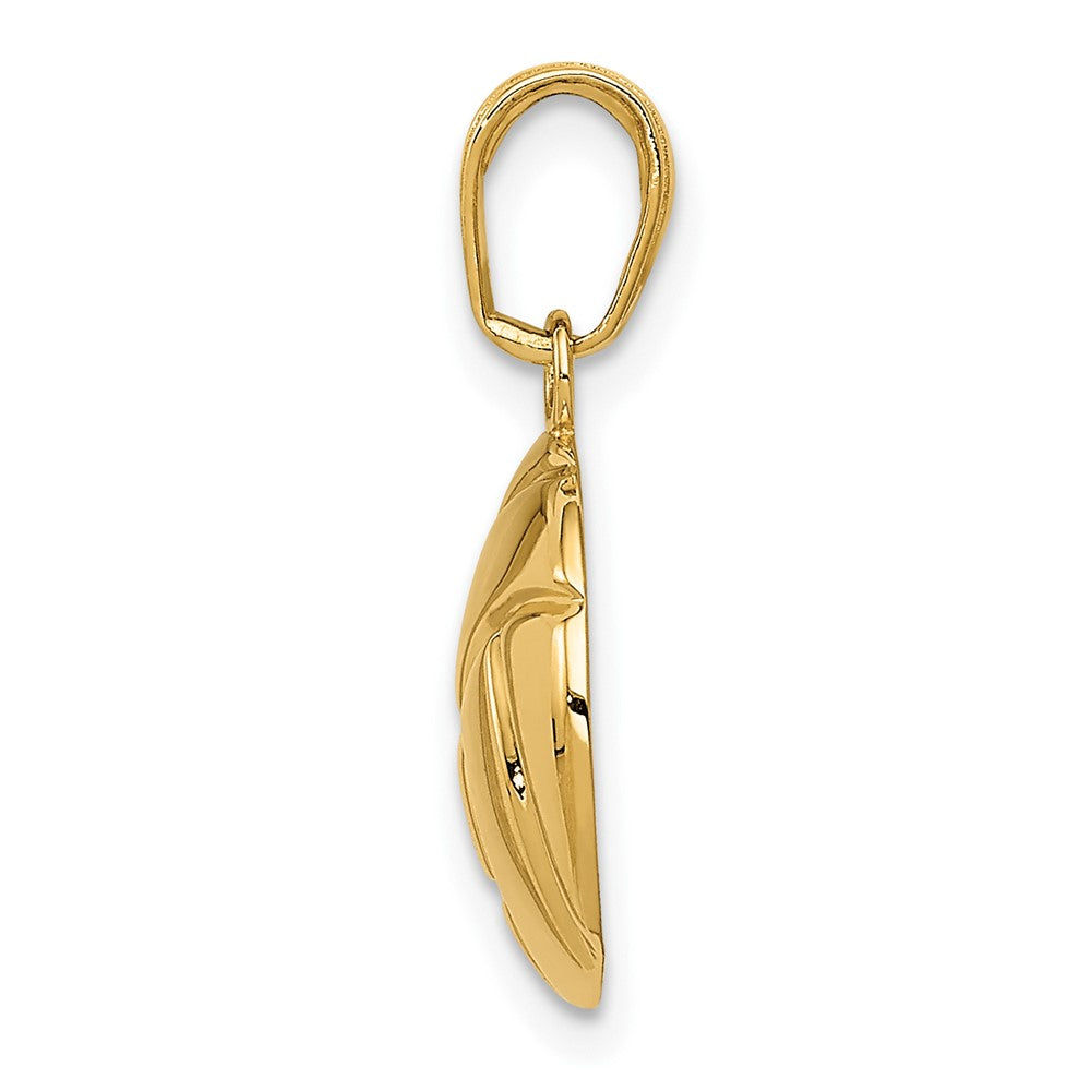10K Polished Volleyball Pendant