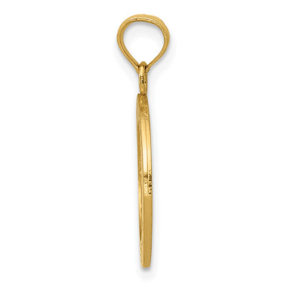 10k Saint Michael Round Medal Pendant