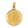 10k Saint Michael Round Medal Pendant