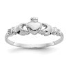 10k White Gold Claddagh Size 4 Baby / Childs Ring