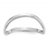 10K White Gold Polished Wave Fashion Size 9 Thumb Ring