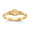 10K Polished Oval Flower Size 2 Baby Ring