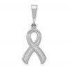 10k White Gold Awareness Ribbon Pendant