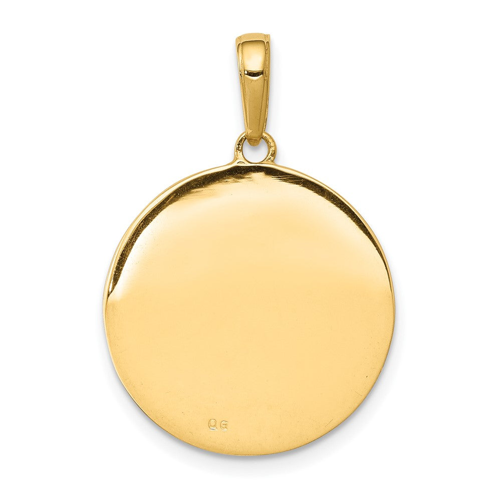 10k Saint Anthony Round Medal Pendant
