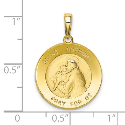 10k Saint Anthony Round Medal Pendant