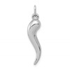 10k White Gold 3-D Italian Horn Charm