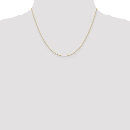 10k .5mm Carded Cable Rope Chain