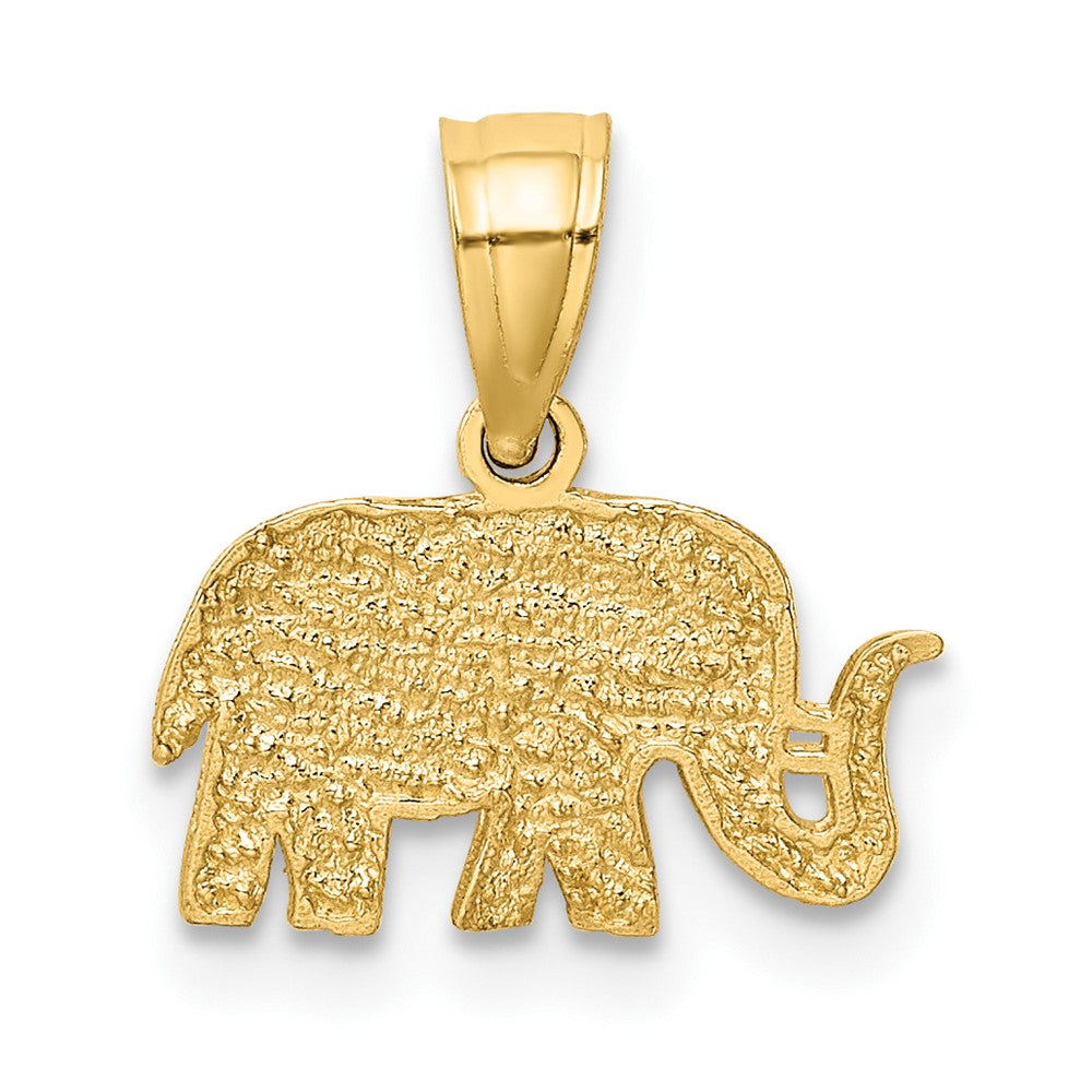 10k Polished Elephant Charm