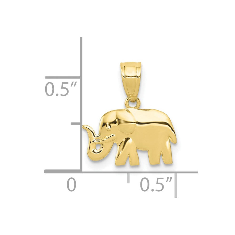 10k Polished Elephant Charm