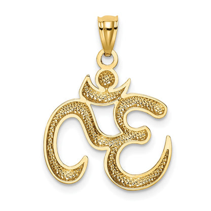 10k Polished Large Om Symbol Pendant