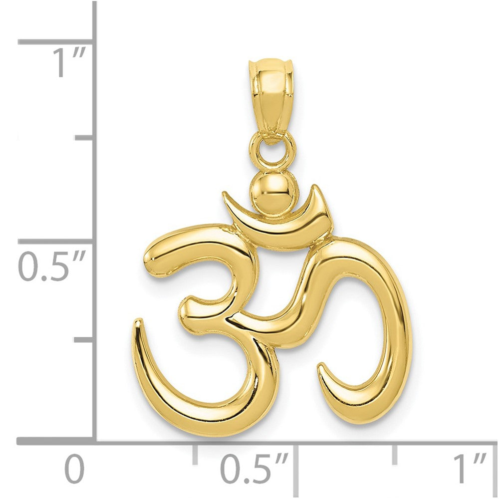 10k Polished Large Om Symbol Pendant