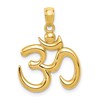 10k Polished Large Om Symbol Pendant