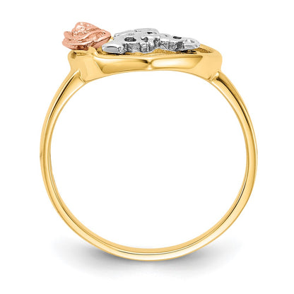 10K Two-tone and White Rhodium 15 ANOS Ring