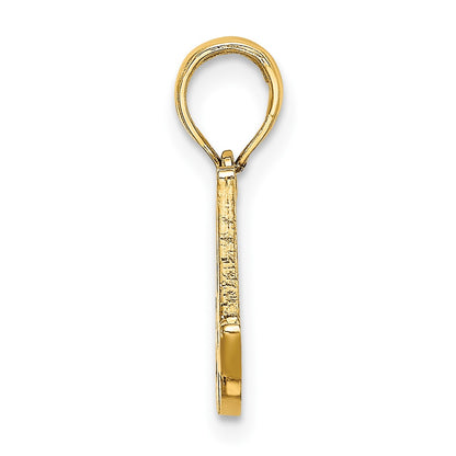 10K Polished Medium Script Initial A Charm