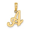 10K Polished Medium Script Initial A Charm