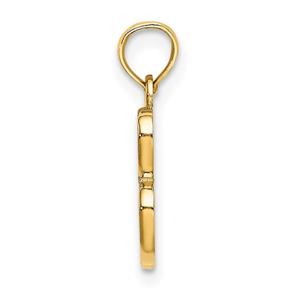 10K Polished Medium Script Initial B Charm