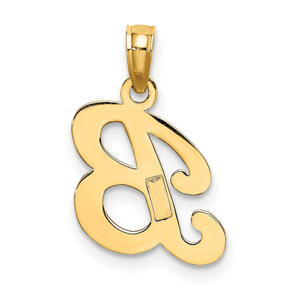 10K Polished Medium Script Initial B Charm