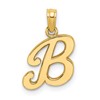 10K Polished Medium Script Initial B Charm