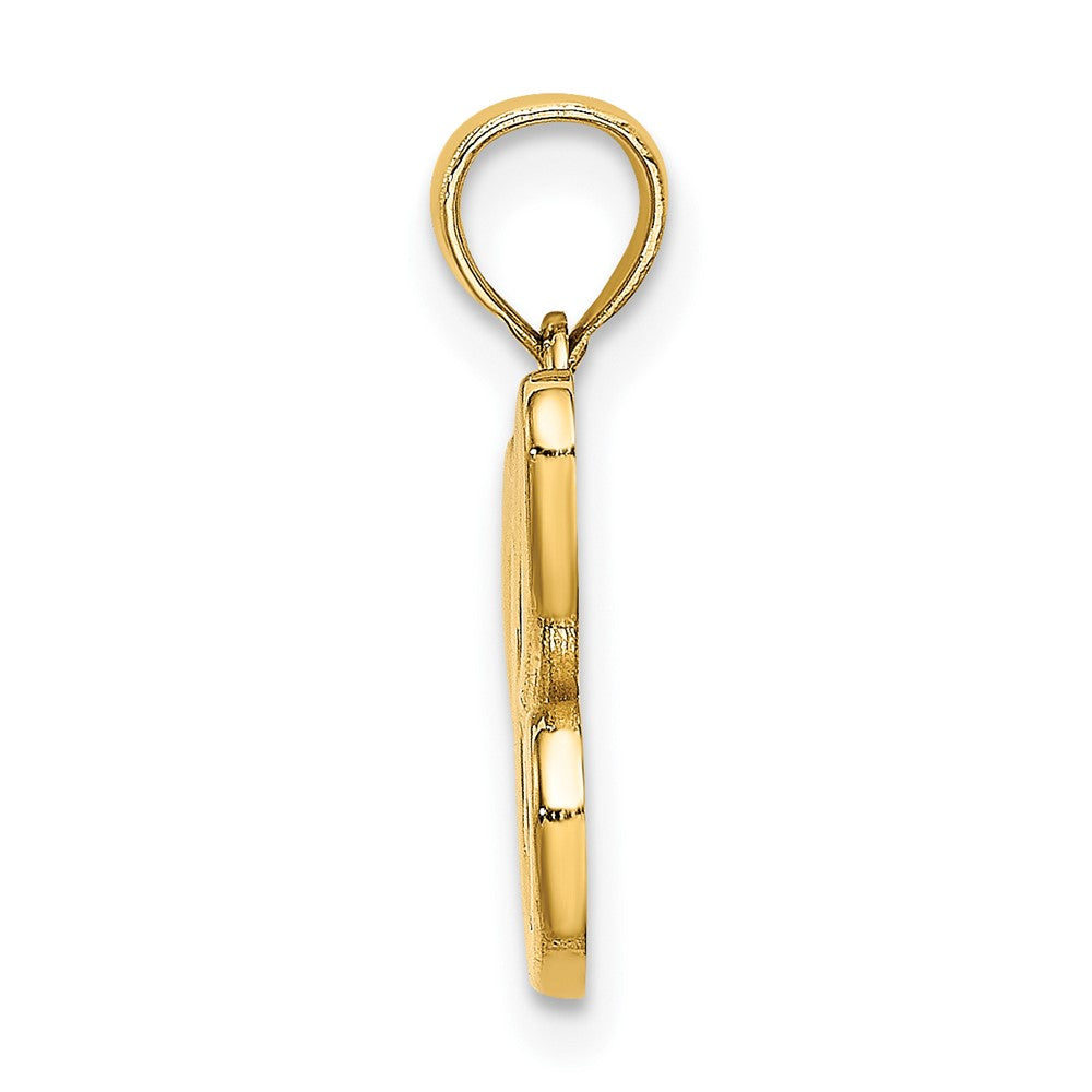 10K Polished Medium Script Initial C Charm