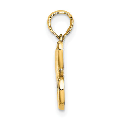 10K Polished Medium Script Initial C Charm
