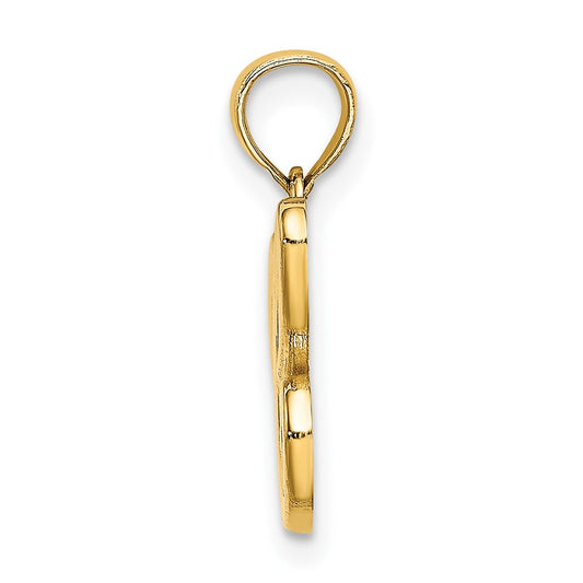 10K Polished Medium Script Initial C Charm