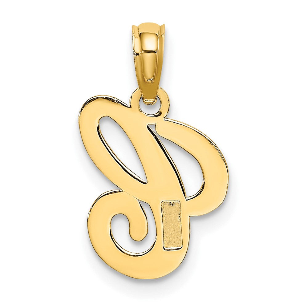 10K Polished Medium Script Initial C Charm