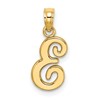 10K Polished Medium Script Initial E Charm