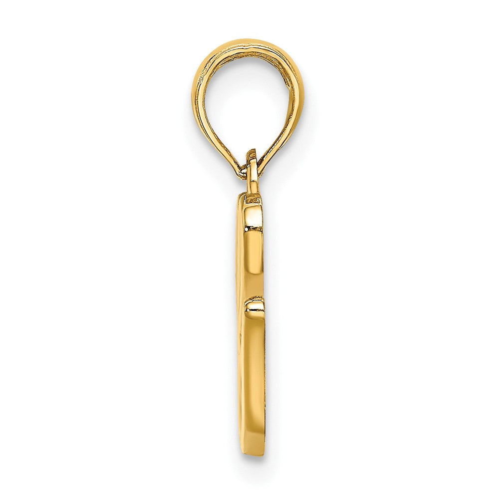 10K Polished Medium Script Initial G Charm