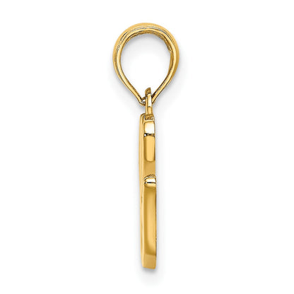 10K Polished Medium Script Initial G Charm