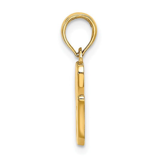 10K Polished Medium Script Initial G Charm