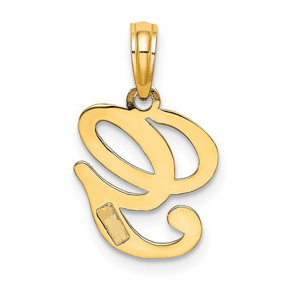 10K Polished Medium Script Initial G Charm