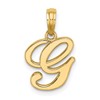 10K Polished Medium Script Initial G Charm