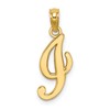 10K Polished Medium Script Initial I Charm