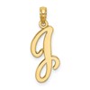 10K Polished Medium Script Initial J Charm
