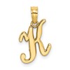 10K Polished Medium Script Initial K Charm