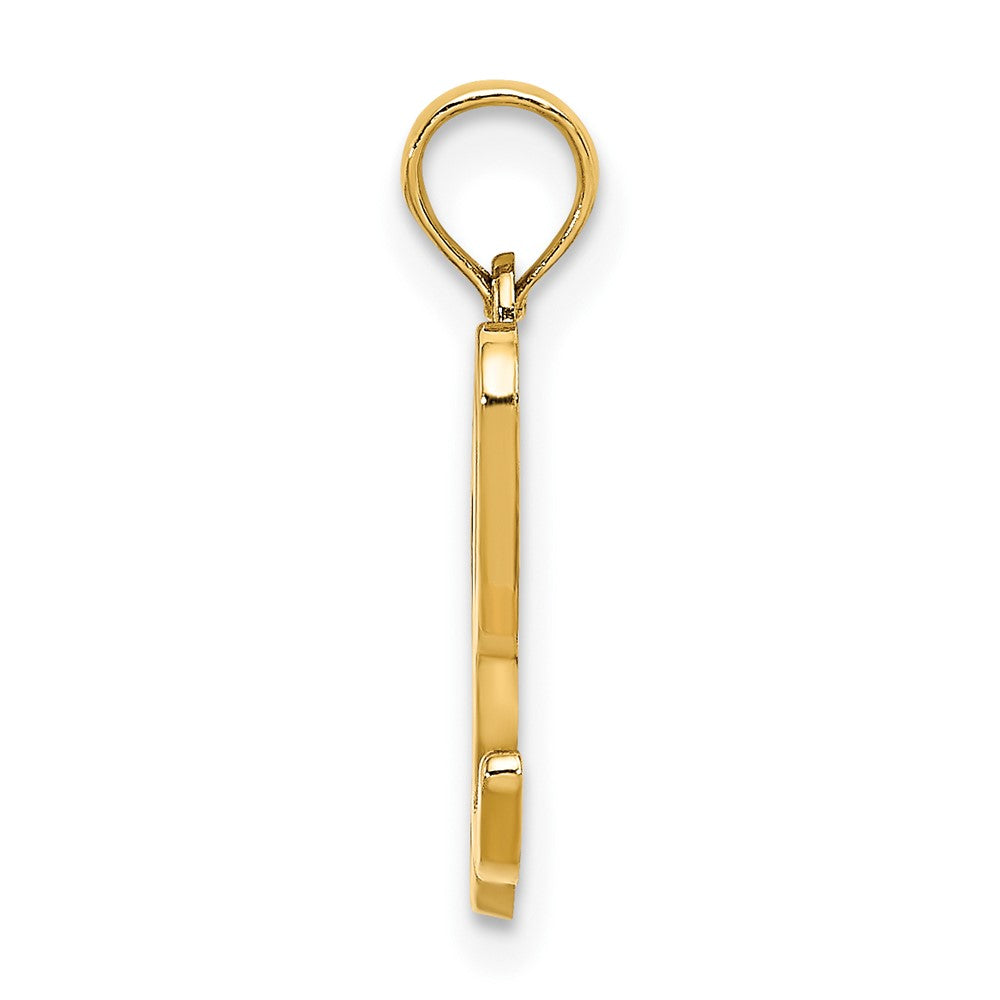 10K Polished Medium Script Initial L Charm