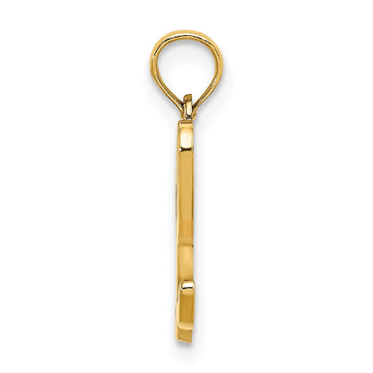 10K Polished Medium Script Initial L Charm