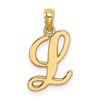 10K Polished Medium Script Initial L Charm