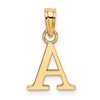 10K Polished Block Initial A Charm