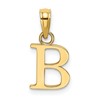10K Polished Block Initial B Charm