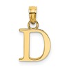 10K Polished Block Initial D Charm