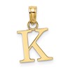 10K Polished Block Initial K Charm