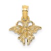 10K Textured Mini Butterfly Charm