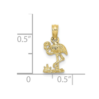 10K Mini Flamingo Charm