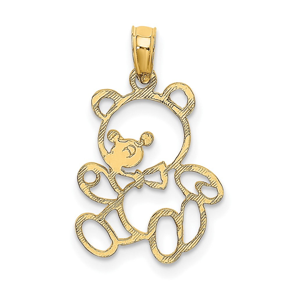 10K Cut-Out Teddy Bear Charm