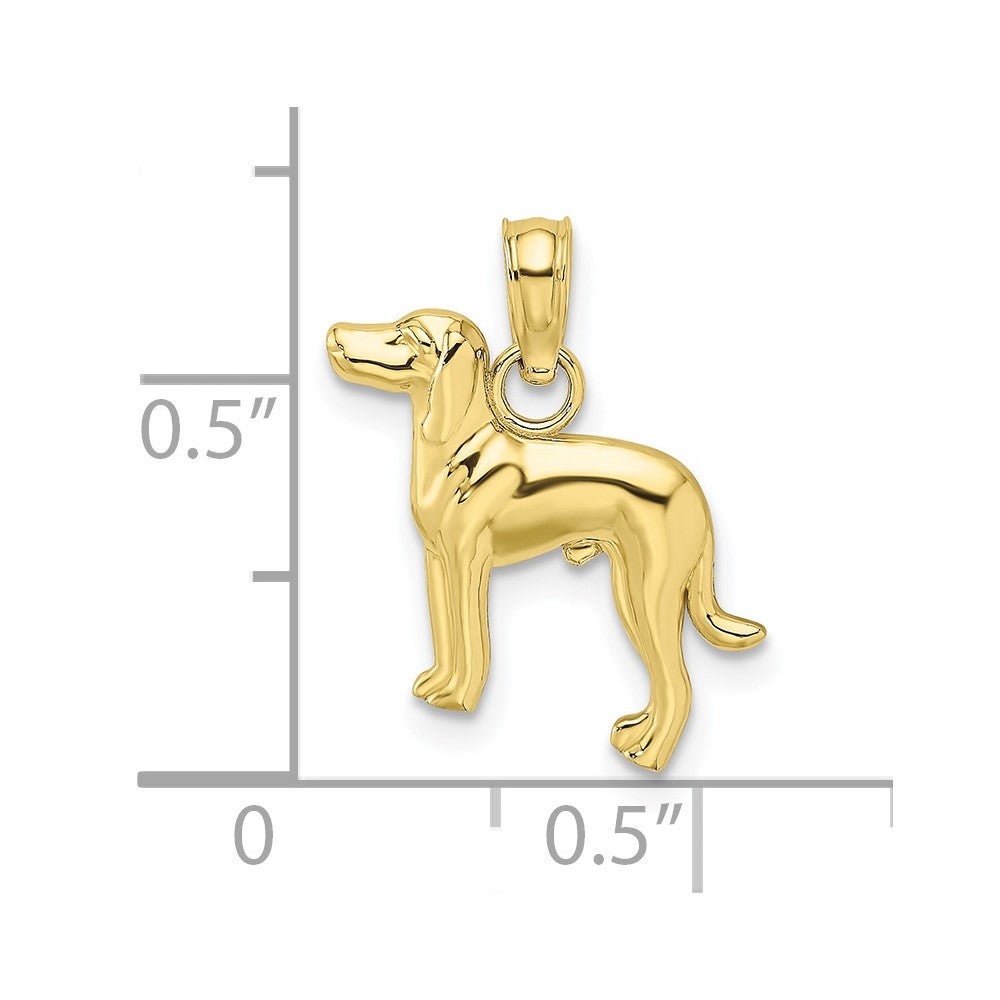 10K 2-D Greyhound Dog Charm