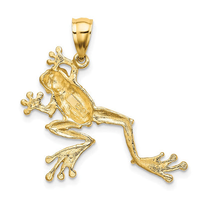 10K 2-D Textured Frog Charm