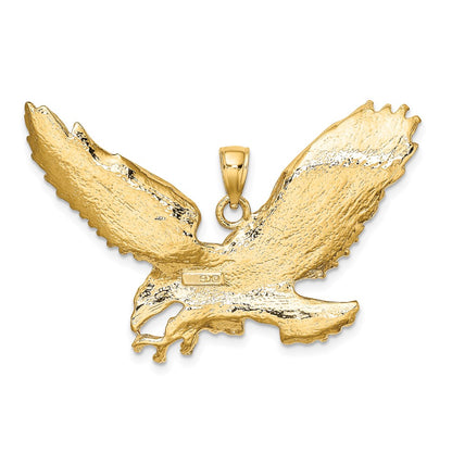 10K Eagle with Beak Touching Claws Charm