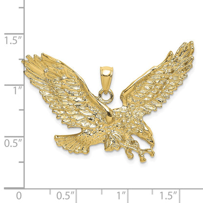 10K Eagle with Beak Touching Claws Charm